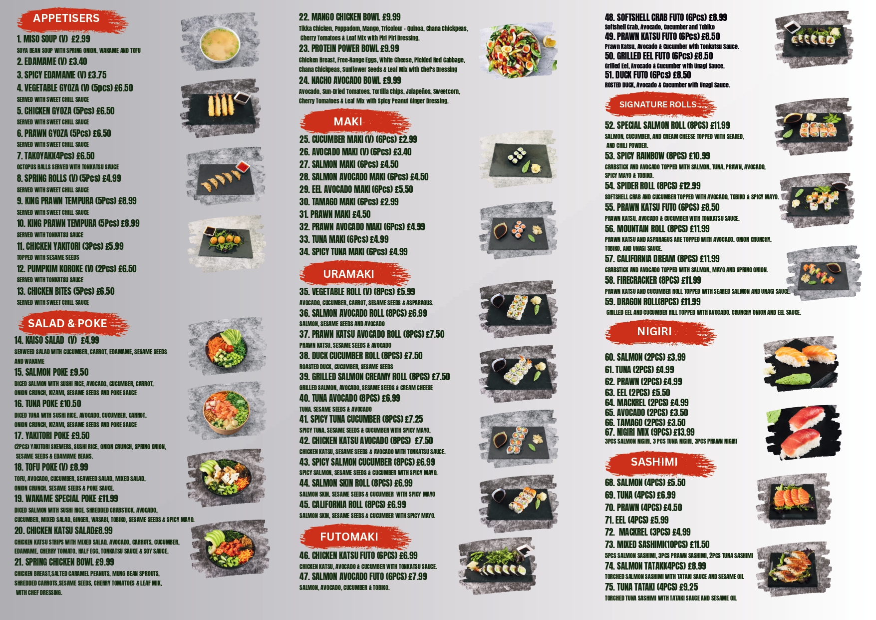 Tamarind Lounge pan-asian menu 1